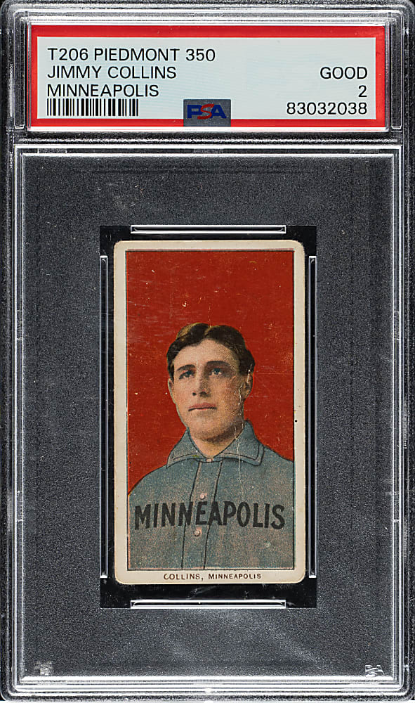 1909-1911 T206 White Border Jimmy Collins PSA GOOD 2