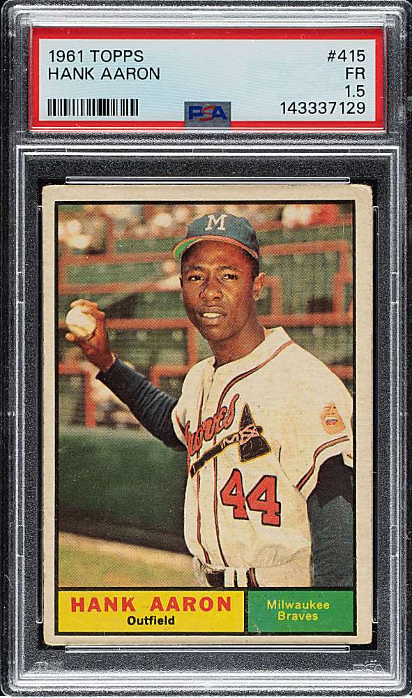 1961 Topps #415 Hank Aaron PSA FAIR 1.5