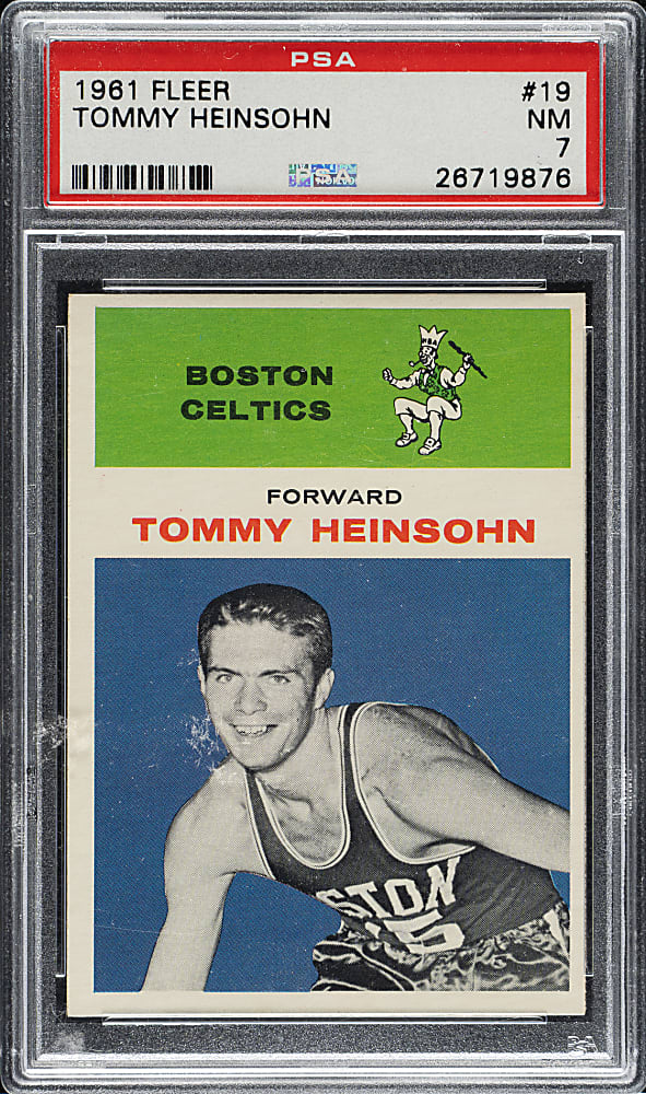 1961-1962 Fleer Basketball #19 Tommy Heinsohn PSA NM 7