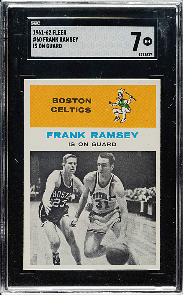 1961-1962 Fleer Basketball #60 Frank Ramsey In Action SGC NM 7