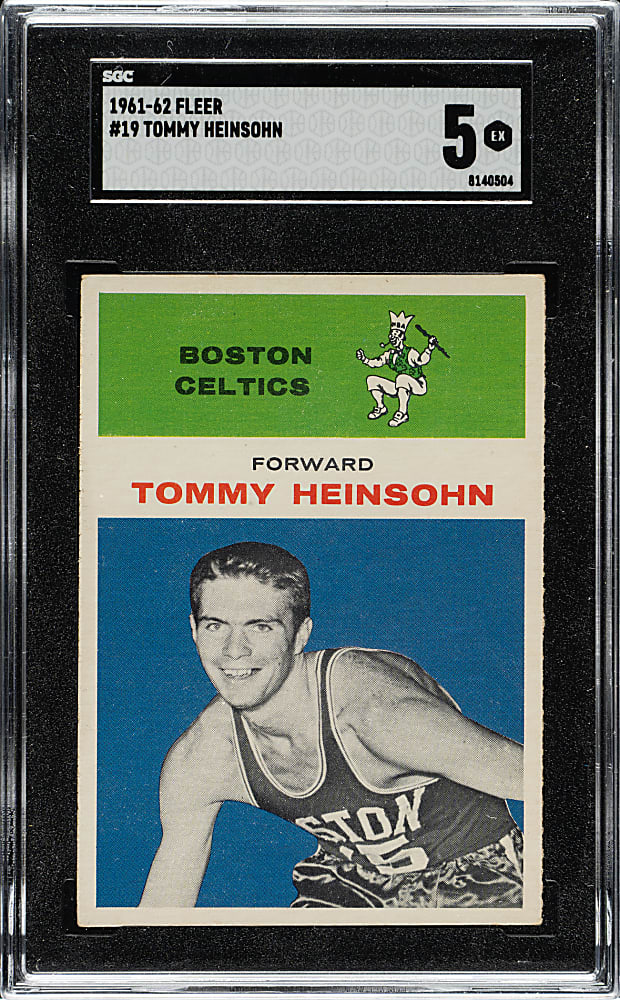1961-1962 Fleer Basketball #19 Tommy Heinsohn SGC EX 5