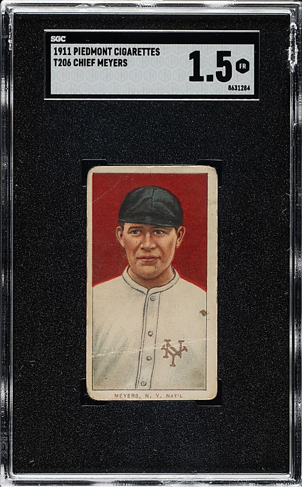 1909-1911 T206 White Border Chief Meyers SGC FAIR 1.5