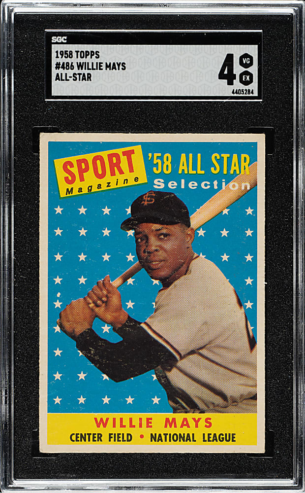 1958 Topps #486 Willie Mays All-Star SGC VG/EX 4