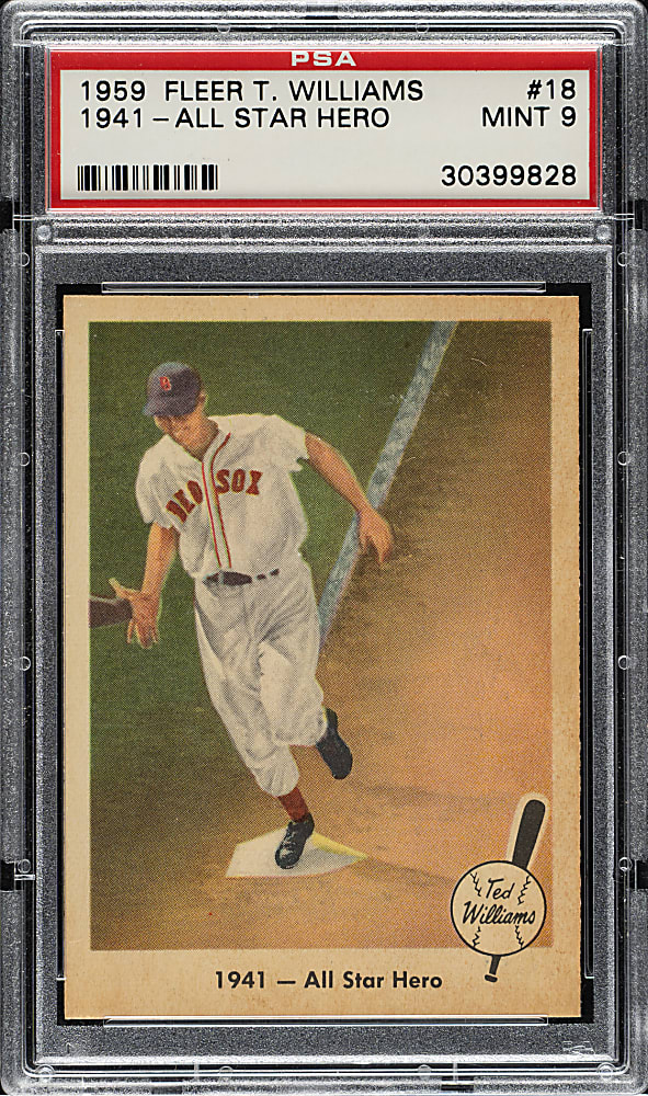 1959 Fleer Ted Williams #18 "All Star Hero" PSA MINT 9