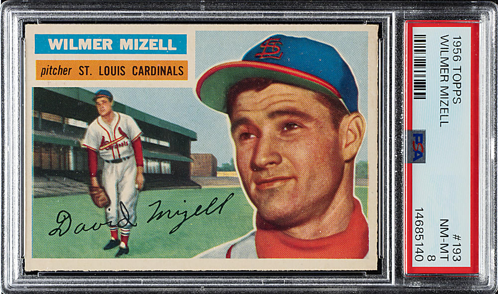 1956 Topps #193 Wilmer Mizell PSA NM-MT 8