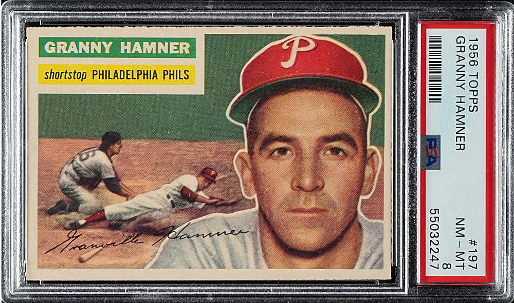 1956 Topps #197 Granny Hamner PSA NM-MT 8