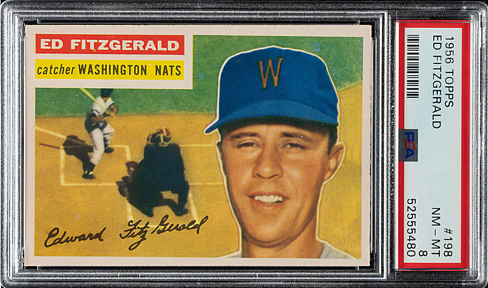 1956 Topps #198 Ed Fitzgerald PSA NM-MT 8