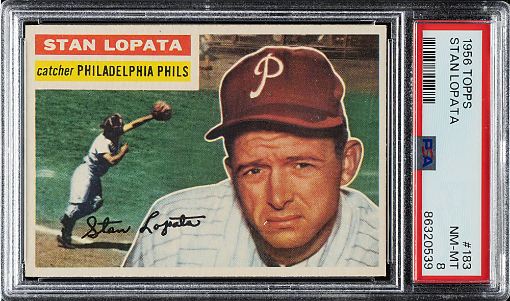 1956 Topps #183 Stan Lopata PSA NM-MT 8