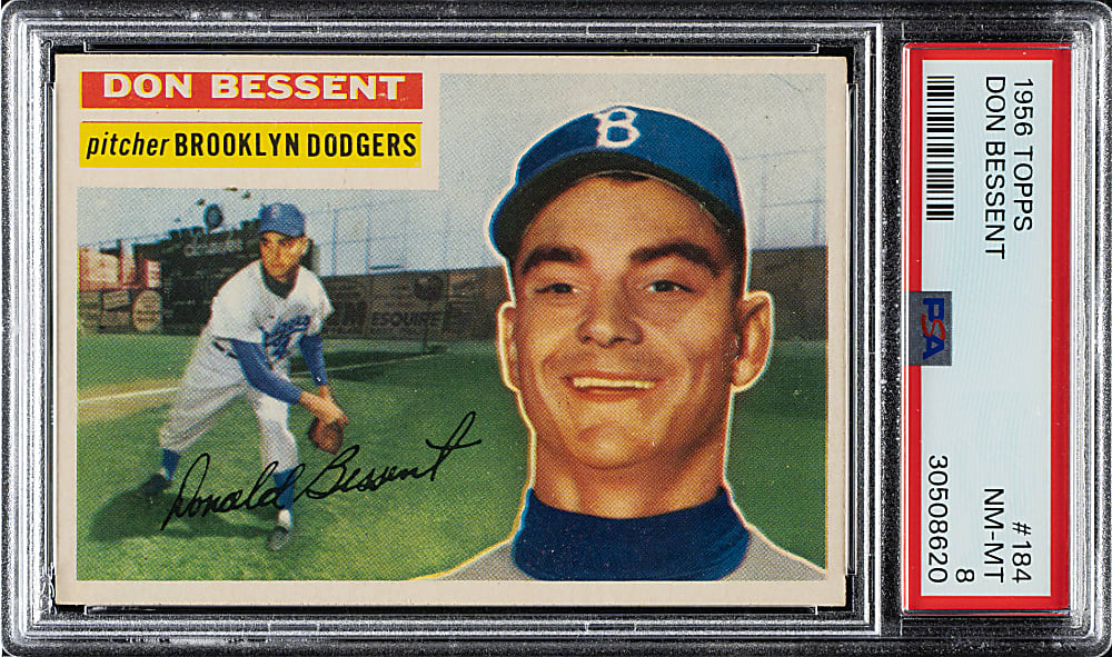 1956 Topps #184 Don Bessent PSA NM-MT 8