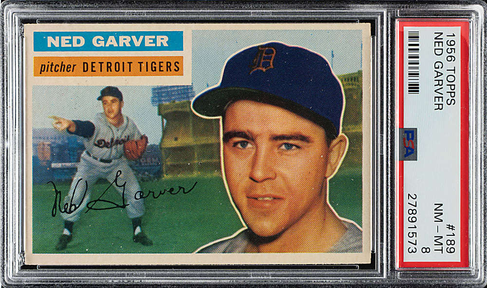 1956 Topps #189 Ned Garver PSA NM-MT 8