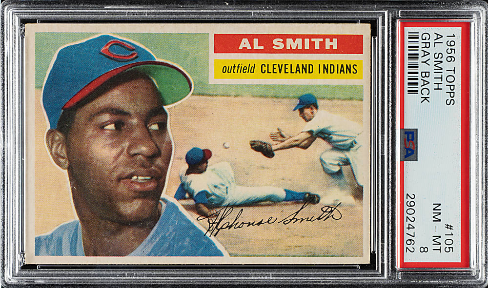 1956 Topps #105 Al Smith Gray Back PSA NM-MT 8