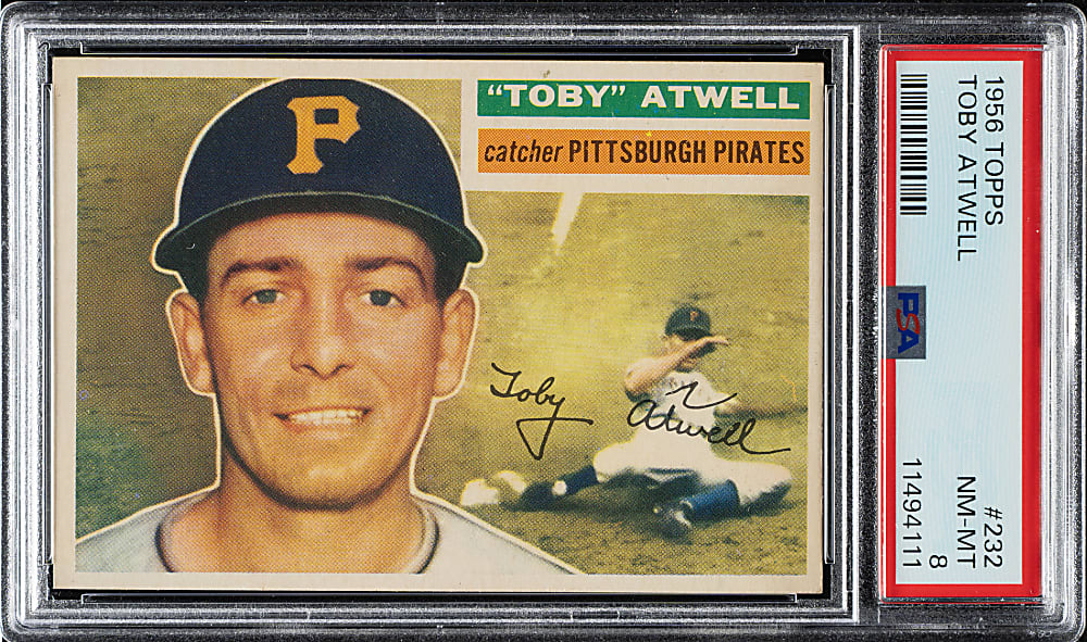 1956 Topps #232 Toby Atwell PSA NM-MT 8