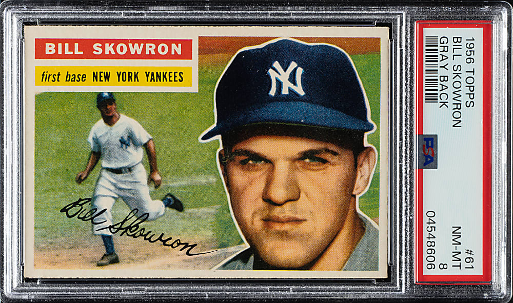 1956 Topps #61 Bill Skowron Gray Back PSA NM-MT 8