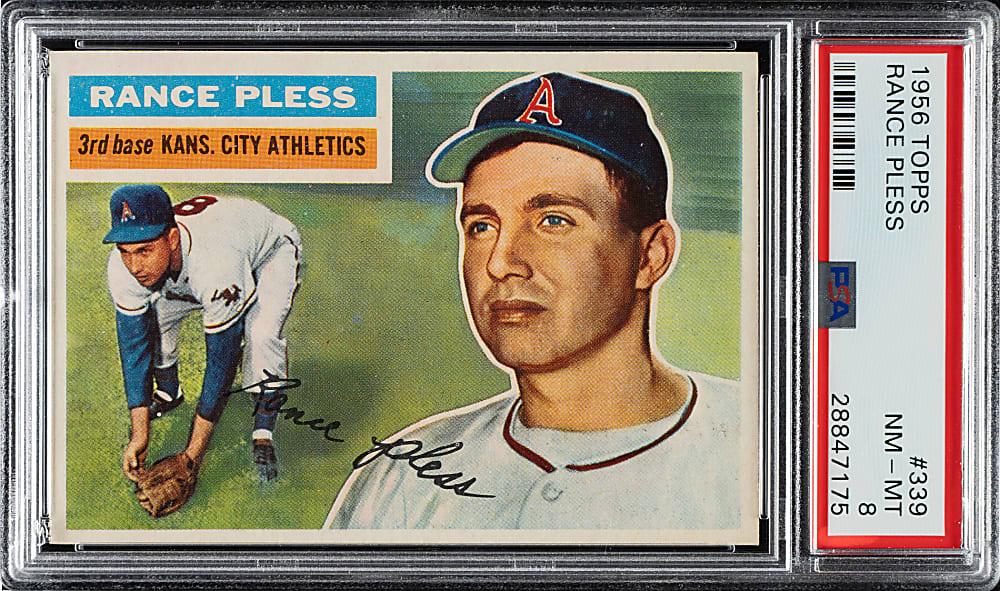 1956 Topps #339 Rance Pless PSA NM-MT 8