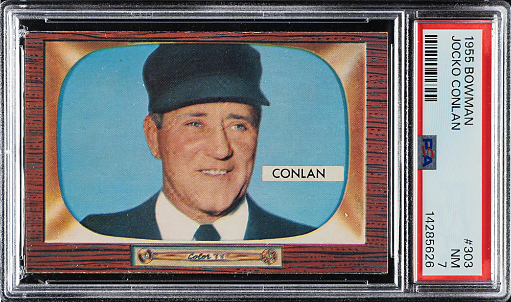 1955 Bowman #303 Jocko Conlan PSA NM 7