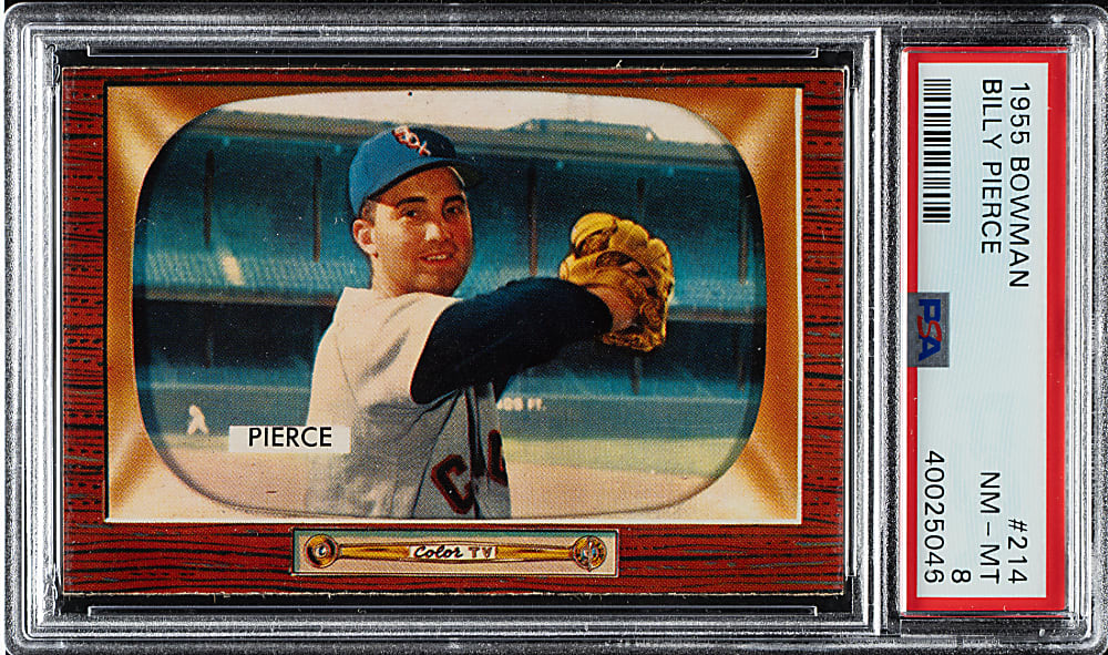 1955 Bowman #214 Billy Pierce PSA NM-MT 8