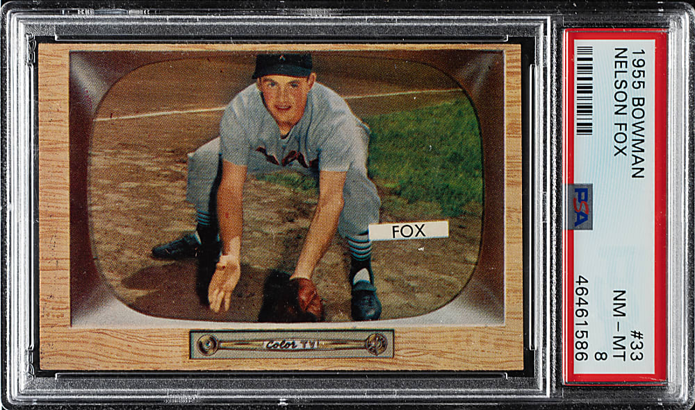 1955 Bowman #33 Nellie Fox PSA NM-MT 8