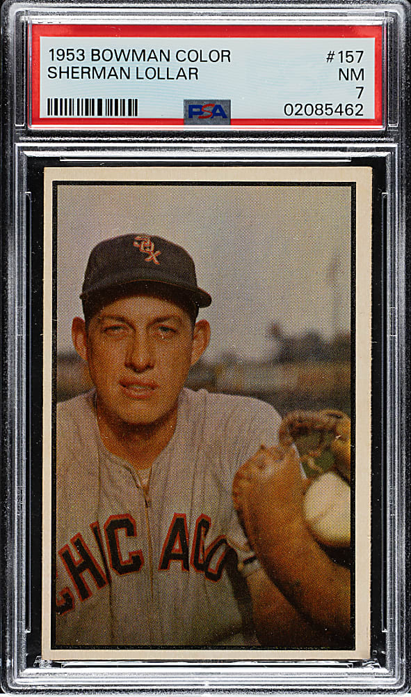 1953 Bowman Color #157 Sherman Lollar PSA NM 7