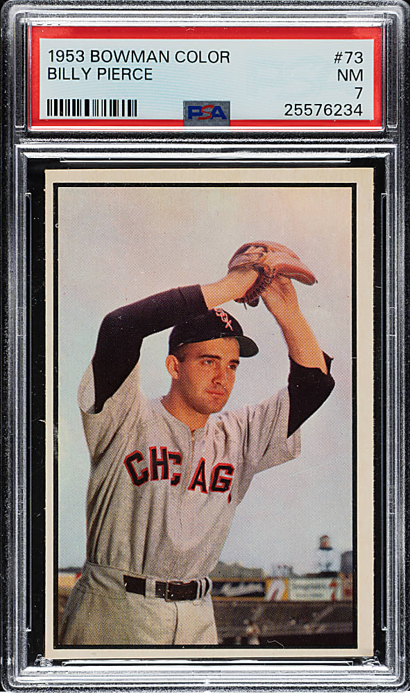 1953 Bowman Color #73 Billy Pierce PSA NM 7