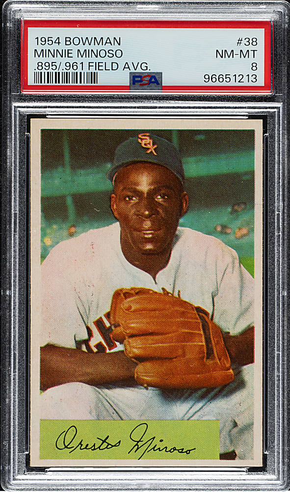 1954 Bowman #38 Minnie Minoso PSA NM-MT 8