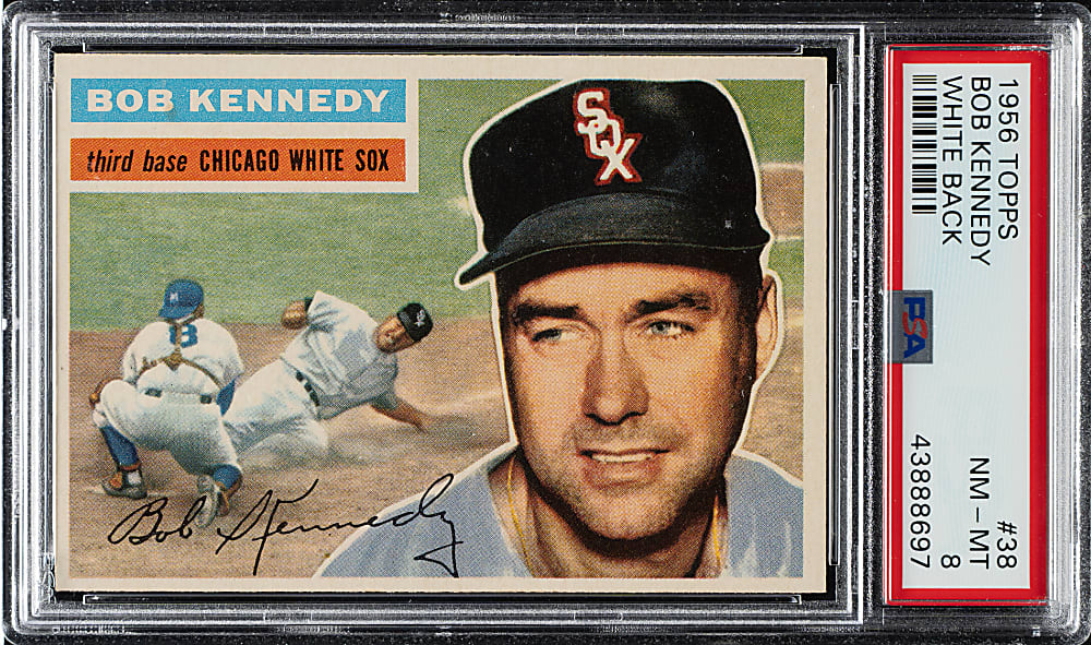 1956 Topps #38 Bob Kennedy White Back PSA NM-MT 8