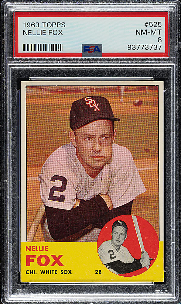 1963 Topps #525 Nellie Fox PSA NM-MT 8