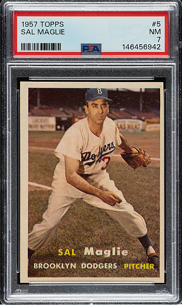 1957 Topps #5 Sal Maglie PSA NM 7
