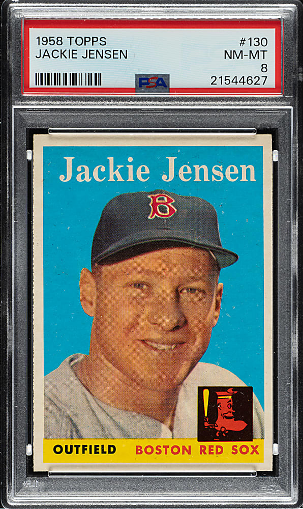 1958 Topps #130 Jackie Jensen PSA NM-MT 8