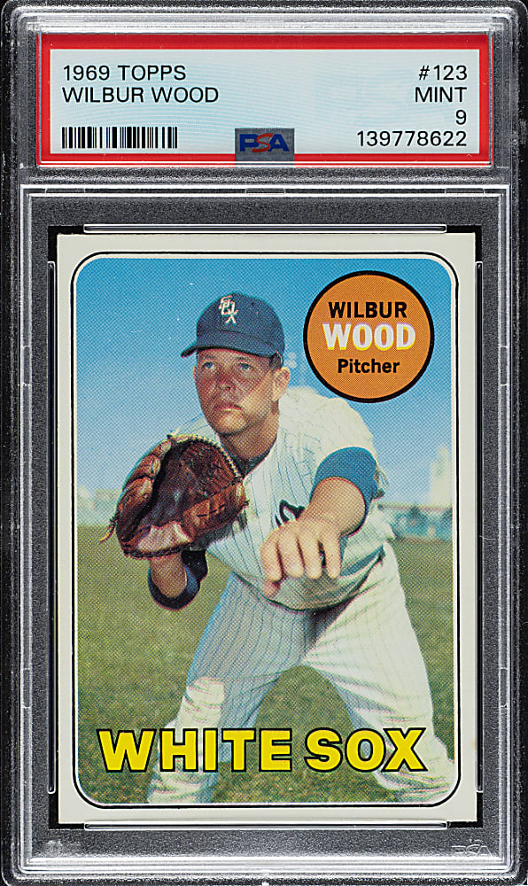 1969 Topps #123 Wilbur Wood PSA MINT 9