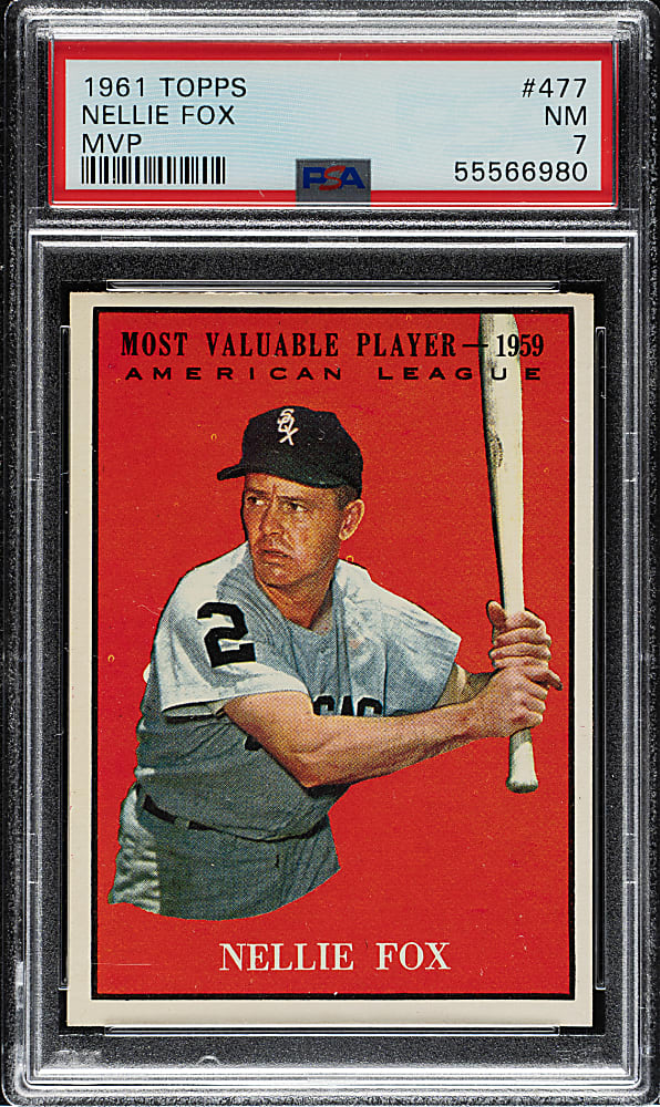 1961 Topps #477 Nellie Fox MVP PSA NM 7