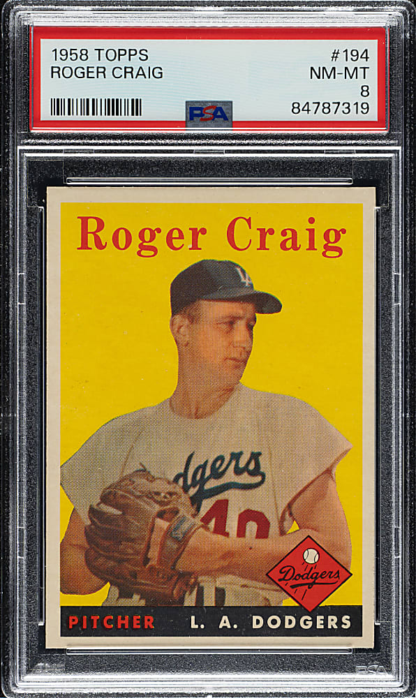 1958 Topps #194 Roger Craig PSA NM-MT 8