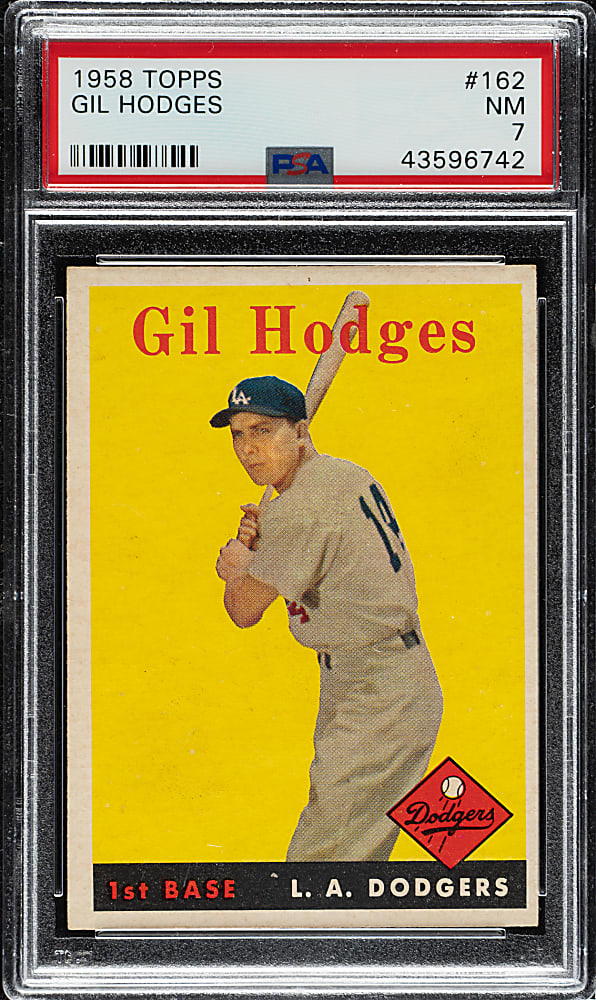 1958 Topps #162 Gil Hodges PSA NM 7