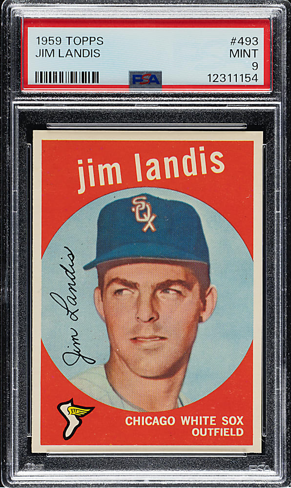 1959 Topps #493 Jim Landis PSA MINT 9