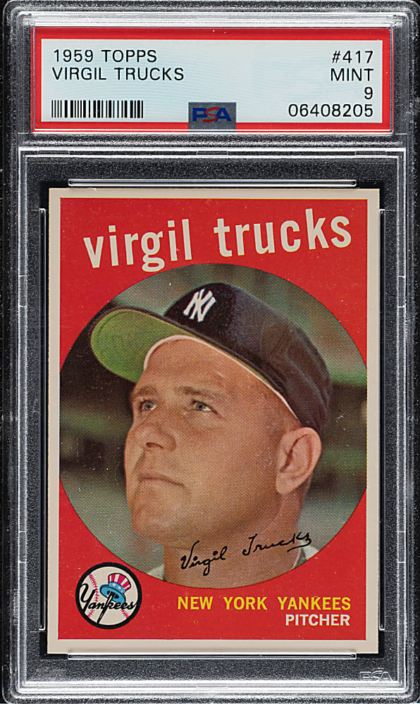 1959 Topps #417 Virgil Trucks PSA MINT 9