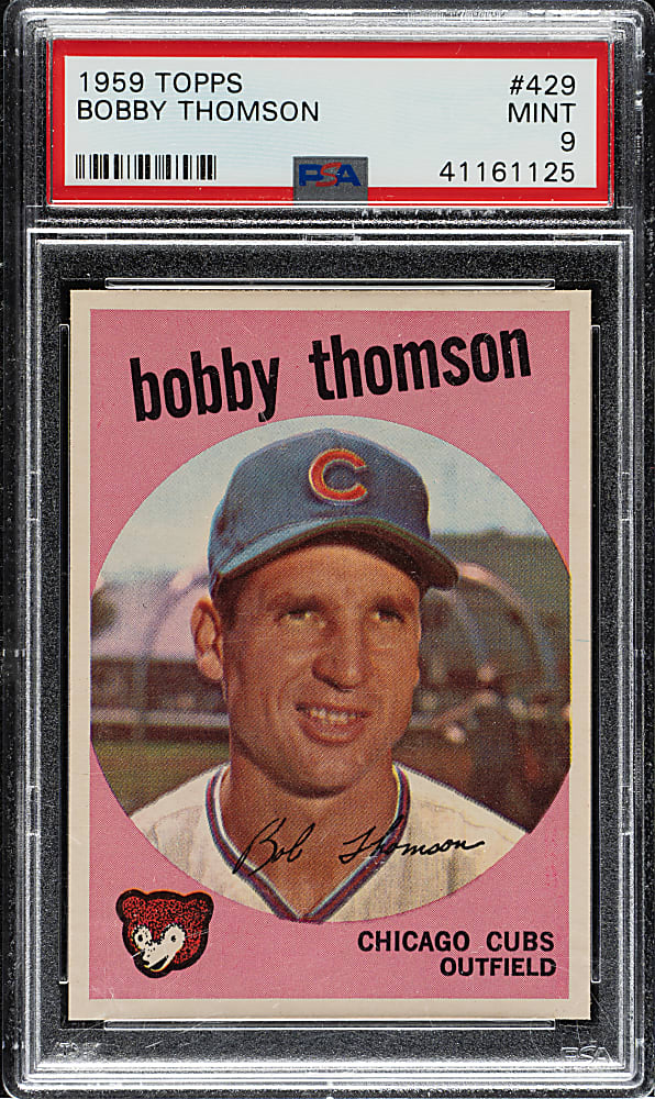 1959 Topps #429 Bobby Thomson PSA MINT 9