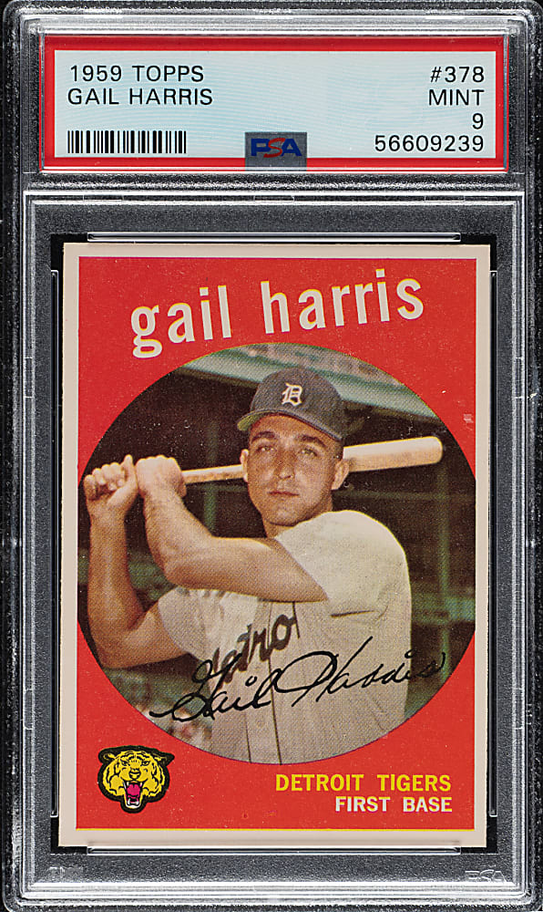1959 Topps #378 Gail Harris PSA MINT 9