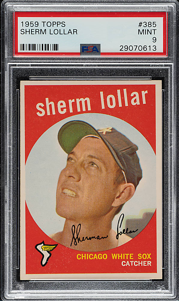 1959 Topps #385 Sherm Lollar PSA MINT 9