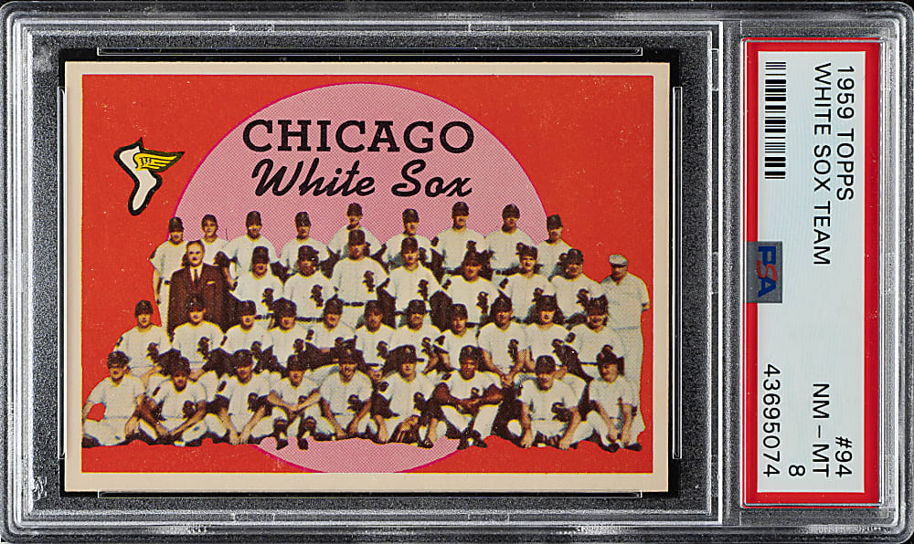 1959 Topps #94 Chicago White Sox Team PSA NM-MT 8