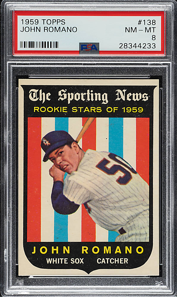 1959 Topps #138 John Romano PSA NM-MT 8