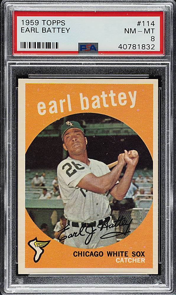 1959 Topps #114 Earl Battey PSA NM-MT 8