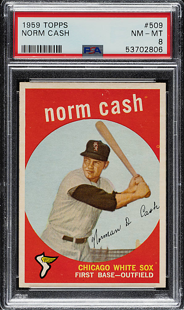 1959 Topps #509 Norm Cash Rookie PSA NM-MT 8