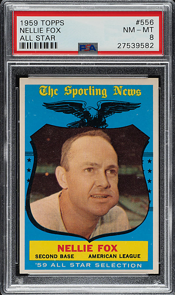 1959 Topps #556 Nellie Fox All-Star PSA NM-MT 8