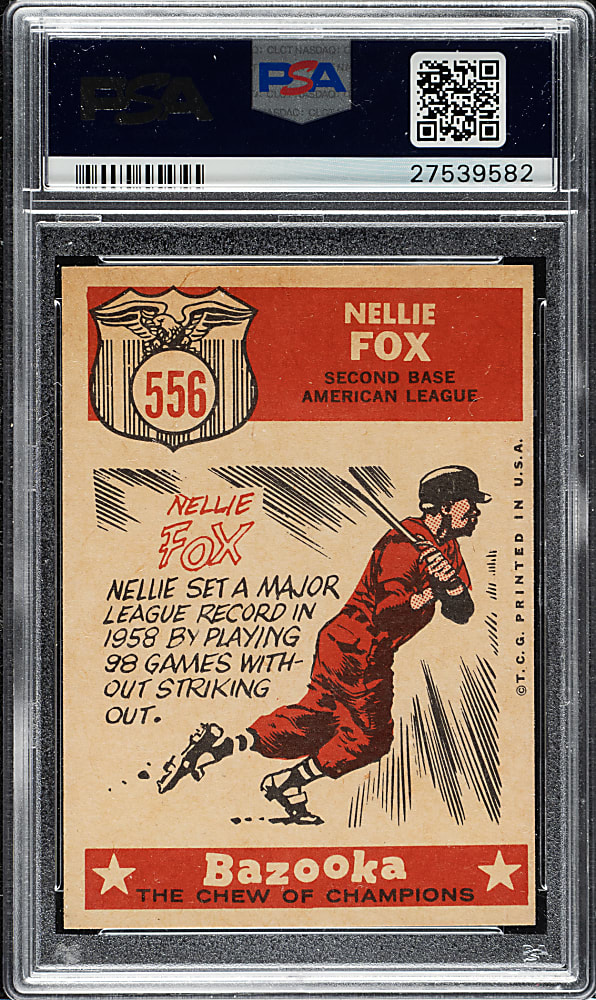 1959 Topps #556 Nellie Fox All-Star PSA NM-MT 8