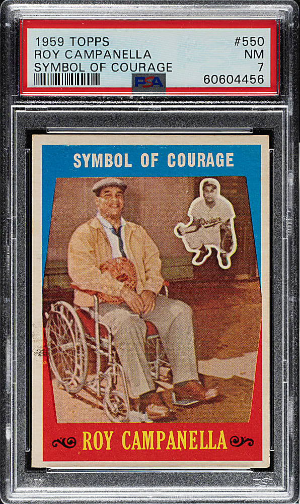1959 Topps #550 Roy Campanella PSA NM 7