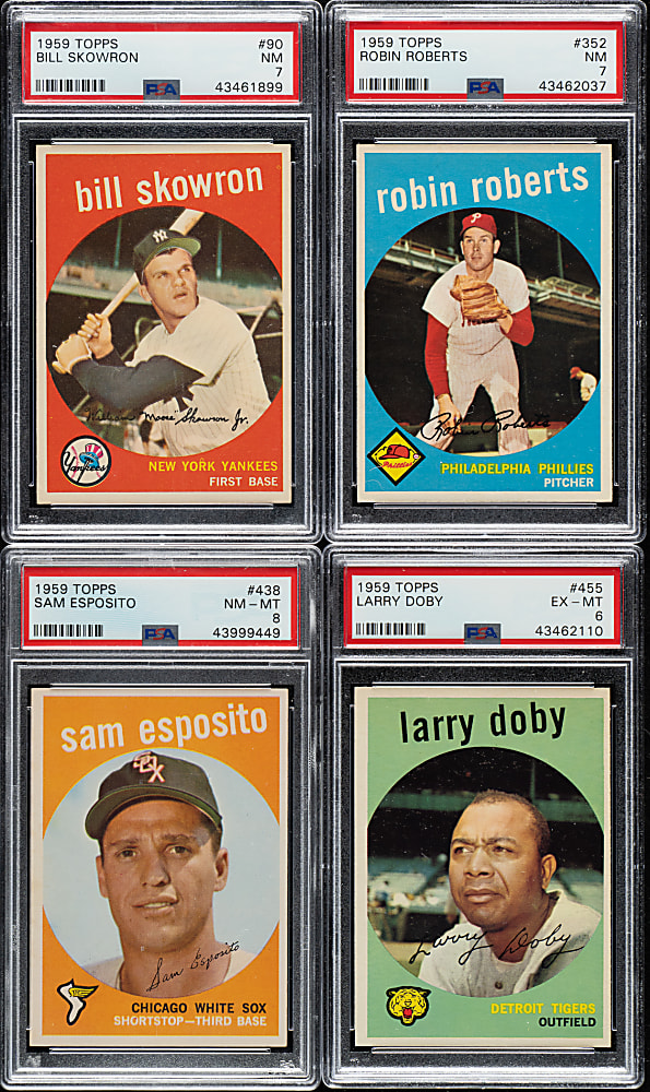 1959 Topps PSA-Graded Collection (23) Including Robin Roberts and Larry Doby