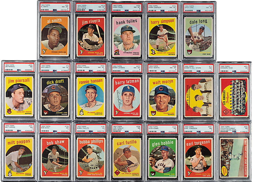 1959 Topps PSA-Graded Collection (23) Including Robin Roberts and Larry Doby