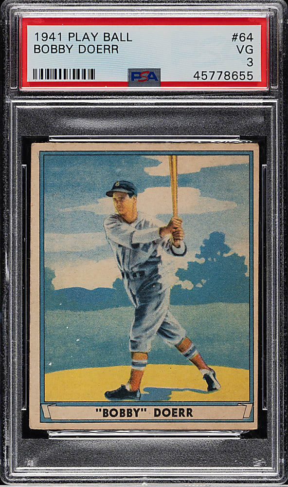 1941 R336 Play Ball #64 Bobby Doerr PSA VG 3