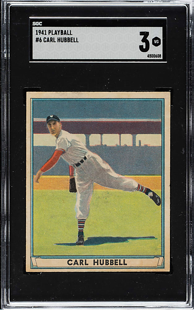 1941 R336 Play Ball #6 Carl Hubbell SGC VG 3