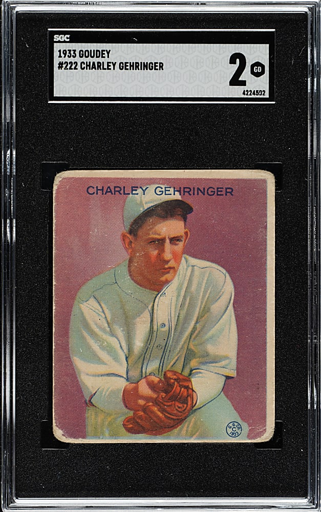1933 R319 Goudey #222 Charley Gehringer SGC GOOD 2
