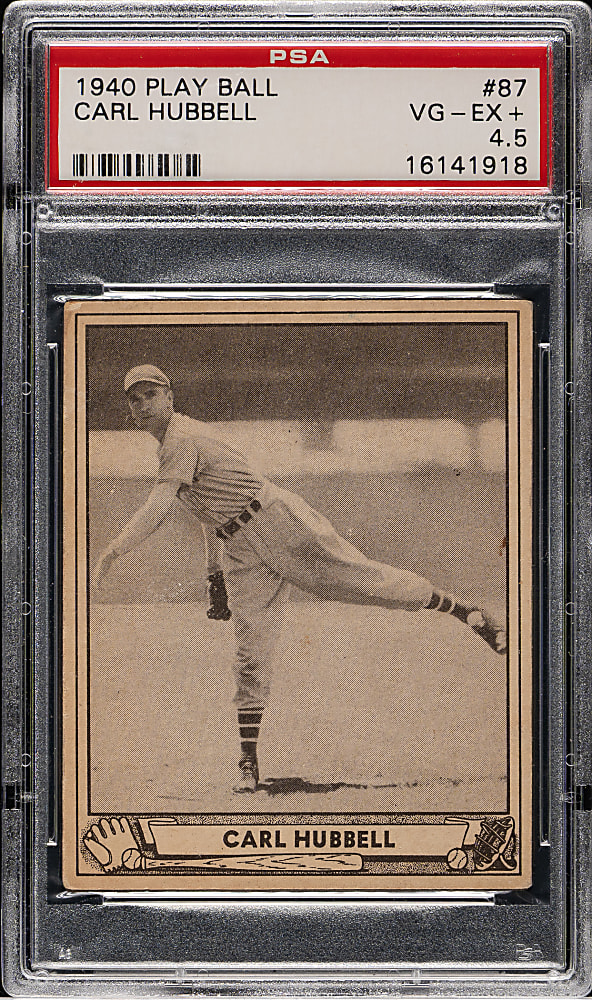 1940 R335 Play Ball #87 Carl Hubbell PSA VG-EX+ 4.5